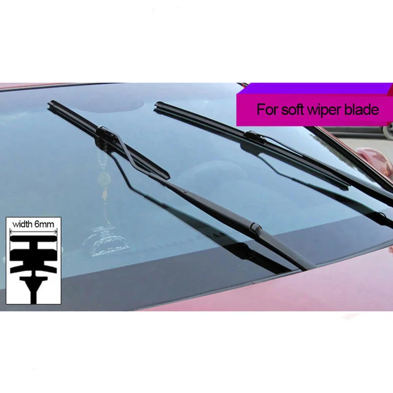 Clwiper Wiper Blades Universal Soft Frameless Assembly Chrome Auto Car Windshield Wipers