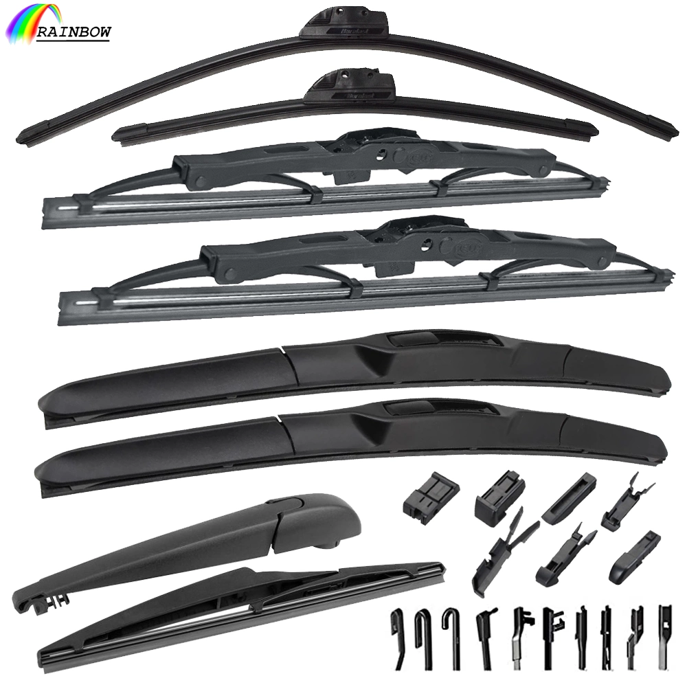 Flat/Soft/Boneless Frame Universal Multi-Type Wiper Blade for All Car 16