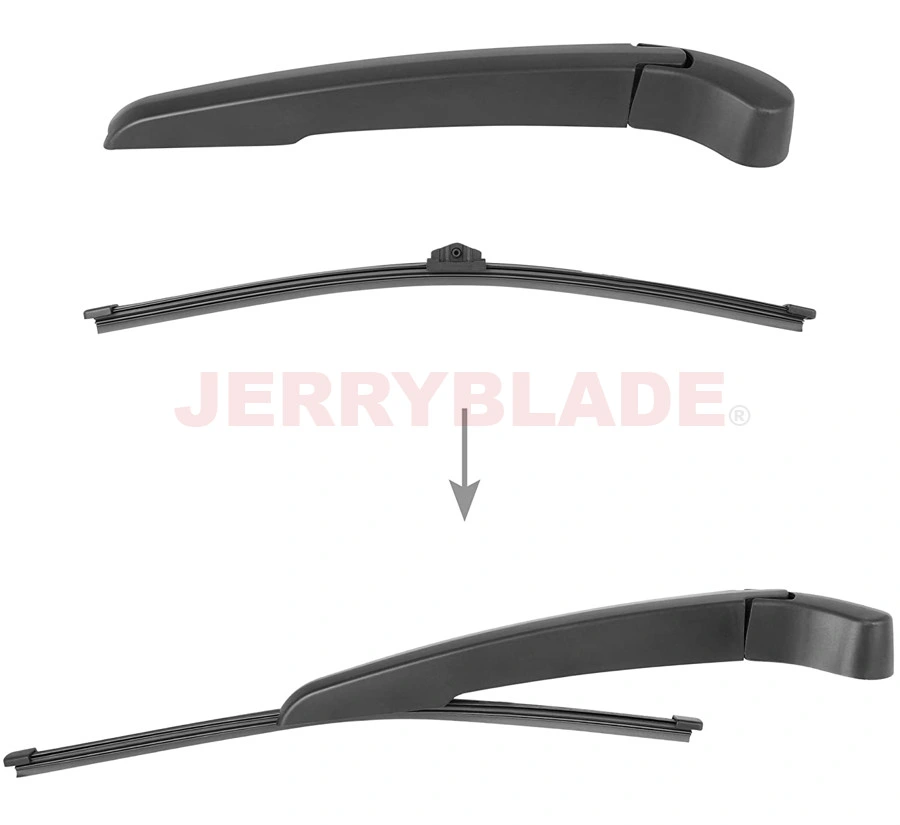 Rear Wiper Arm and Blade Kit Windscreen Windshield for BMW X1 F48 2015 Onwards SUV,Back Windshield Wiper Blade Arm Set 340mm 14in OE Black Glass Wiper Blade Arm