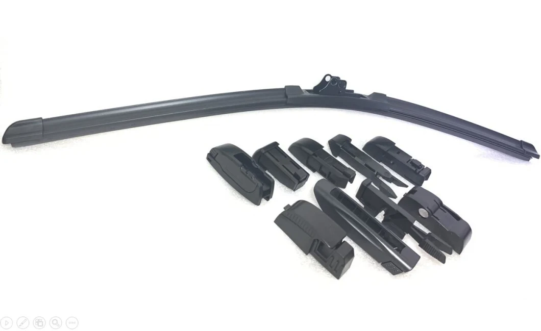 Wiper Blade Universal Flat Soft Wiper Beam Blade Frameless Banana Wiper Factory Supply Multifunctional Multi-Clips Durable Premium All-Season Windshield Wiper